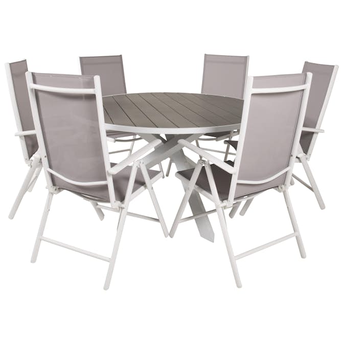Matgrupp Venture Home Pincy Ø 140 med 6 Bront Stolar