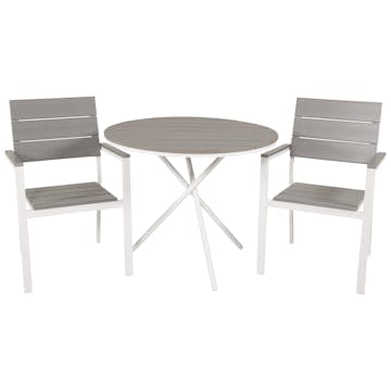 Cafégrupp Venture Home Pincy Ø 90 med 2 Lova Trädgårdsstolar Utomhus