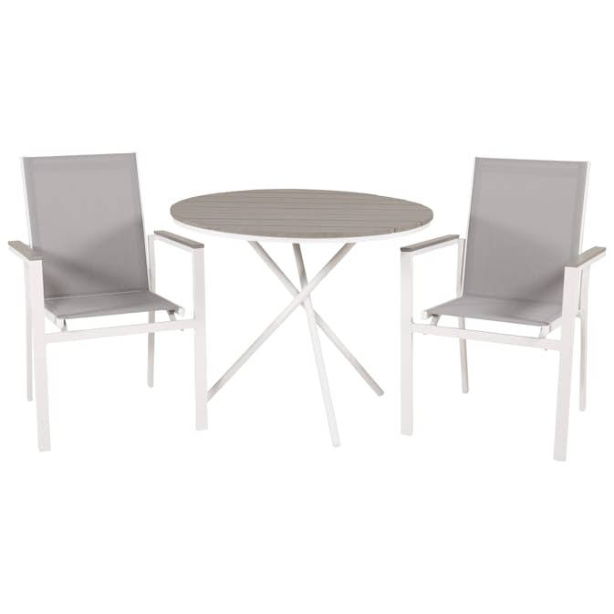 Cafégrupp Venture Home Pincy Ø 90 med 2 Trädgårdsstolar Utomhus