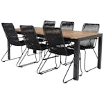 Matgrupp Utomhus Venture Home Berfin med 6 KarmTrädgårdsstolar