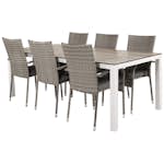 Matgrupp Utomhus Venture Home Lea 205 med 6 Asta Trädgårdsstolar