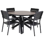 Matgrupp Venture Home Lea Ø 120 med 4 Lova Stolar