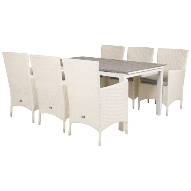 Matgrupp Venture Design Lova 160/240 med 6 Milwa Stolar