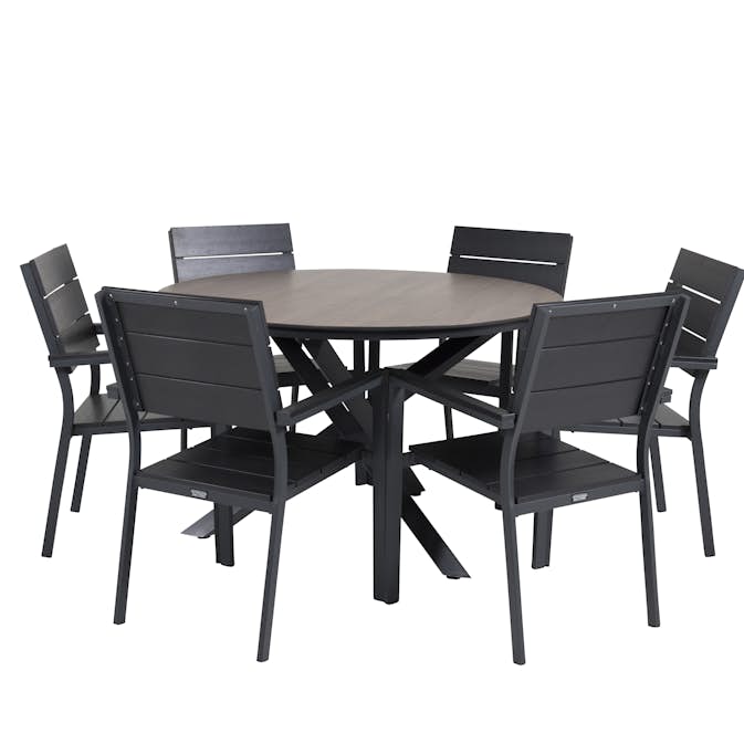 Matgrupp Venture Home Lea Ø 120 med 6 Lova Stolar