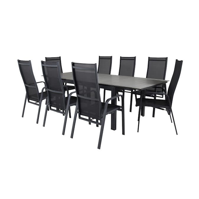 Matgrupp Venture Home Lova 160/240 med 8 Copacabana Stolar