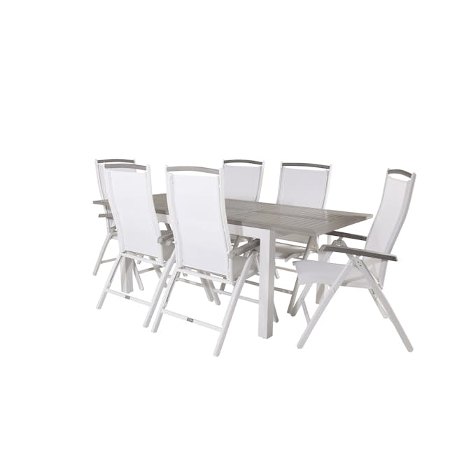 Matgrupp Venture Design Aleyna 160/240 med 6 Stolar
