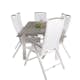 Matgrupp Venture Design Aleyna 160/240 med 6 Stolar