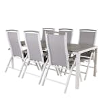 Matgrupp Utomhus Venture Home Bront 205 med 6 Aleyna Trädgårdsstolar