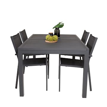 Matgrupp Venture Home Madrid 160/240 med 4 Copacabana Matstolar