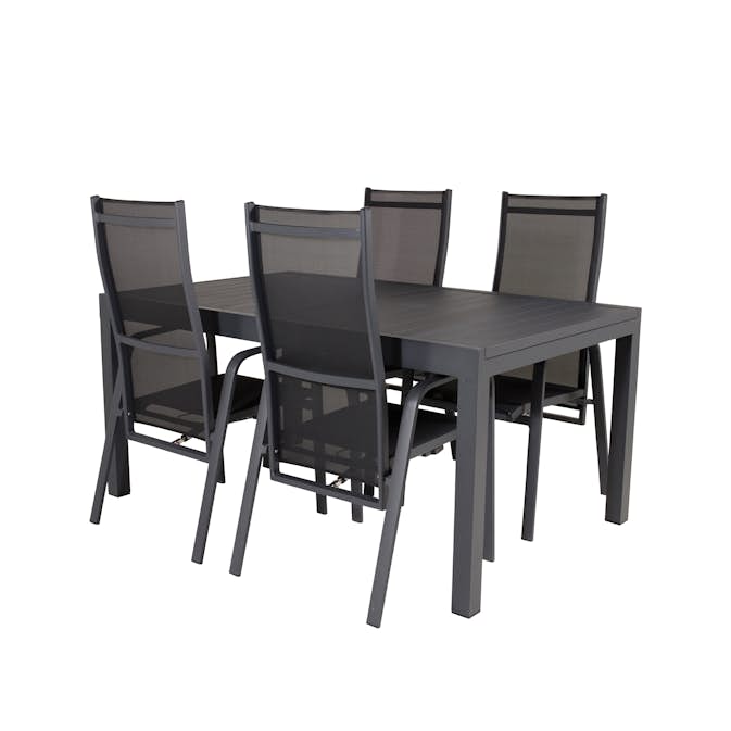 Matgrupp Venture Home Madrid 160/240 med 4 Copacabana Stolar