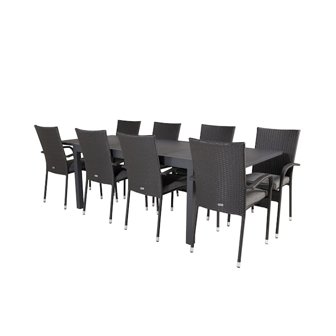 Matgrupp Venture Design Madrid 160/240 med 8 Asta Stolar