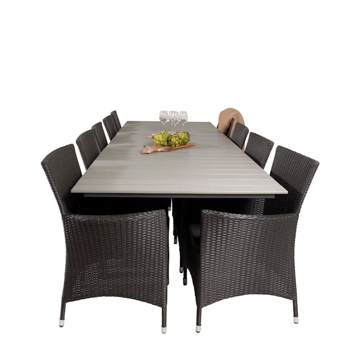 Matgrupp Venture Home Lova 224/324 med 10 Kira Karmstolar