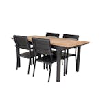 Matgrupp Utomhus Venture Home Meya 160/240 med 4 Lova Trädgårdsstolar