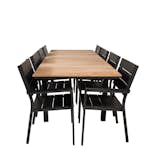 Matgrupp Utomhus Venture Home Meya 160/240 med 8 Lova Trädgårdsstolar