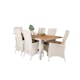 Matgrupp Venture Design Perla 152/210 med 6 Pishi Matstolar