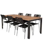 Matgrupp Utomhus Venture Home Berfin med 6 Leon KarmTrädgårdsstolar