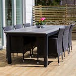 Matgrupp Utomhus Venture Home Albany 224-324x100 cm med 6 Malin KarmTrädgårdsstolar