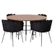 Matgrupp furniture/fashion Copenhagen med 4 Svarta Limhamn Stolar