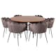 Matgrupp furniture/fashion Copenhagen med 6 Gråa Limhamn Stolar