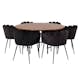 Matgrupp furniture/fashion Copenhagen med 6 Svarta Limhamn Stolar