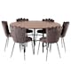 Matgrupp furniture/fashion Copenhagen med 6 Gråa Limhamn Light Stolar