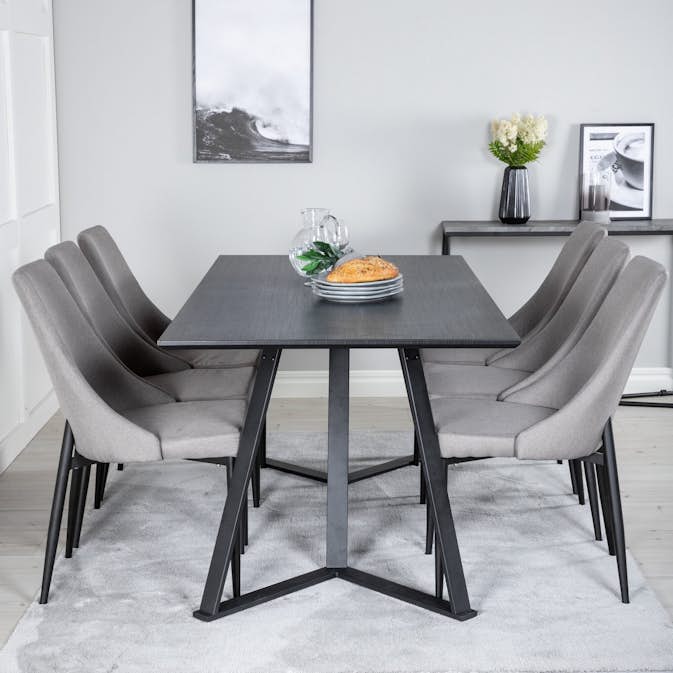 Matgrupp Venture Home Madde med 6 Laura Stolar Manchester