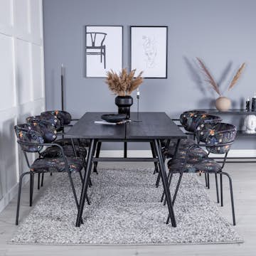 Matgrupp Venture Home Salt med 6 Aris Karmstolar