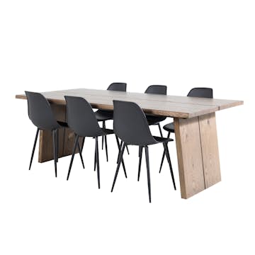 Matgrupp Venture Home Lotus med 6 Pop Stolar