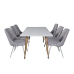 Matgrupp Venture Home Pobbie med 6 Vera Stolar Polyestertyg