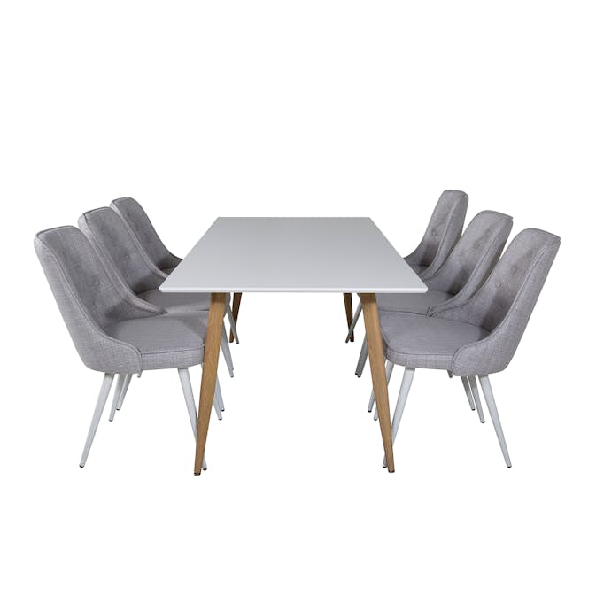 Matgrupp Venture Home Pobbie med 6 Vera Stolar Polyestertyg