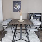 Matgrupp Venture Home Madde med 6 Aris Stolar Sammet