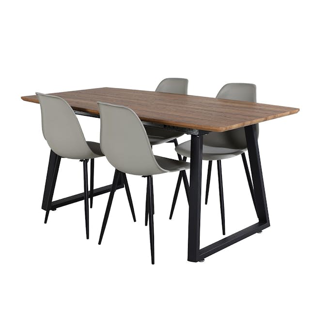 Matgrupp Venture Home Ina med 4 Pop Stolar