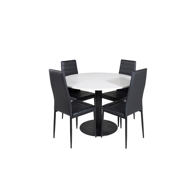 Matgrupp Venture Home Roxanna med 4 Sly Stolar Runt