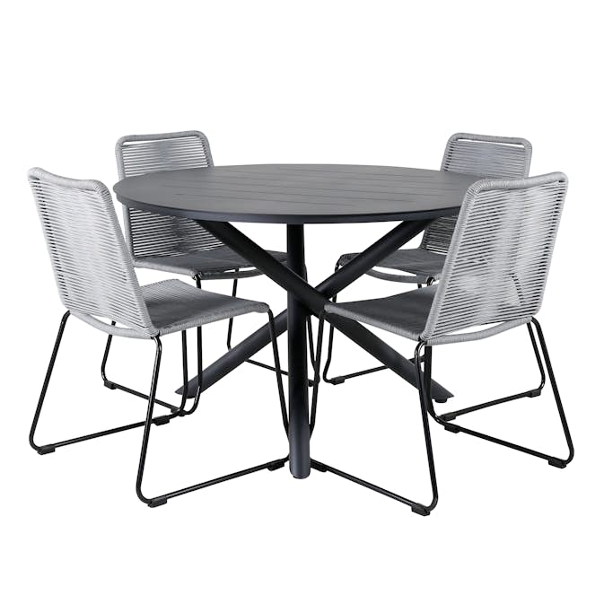 Matgrupp Venture Home Ande med 4 Minos Matstolar