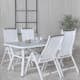 Matgrupp Utomhus Venture Home Vyn med 4 Arz Trädgårdsstolar Vit