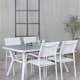 Matgrupp Venture Home Vyn Vit med 4 Samba Stapelbara Matstolar