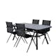 Matgrupp Venture Home Vyn Svart med 4 Anve Matstolar