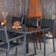 Matgrupp Venture Design Douglas med 6 Copacabana Stapelbara Matstolar