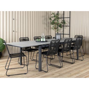 Matgrupp Venture Home Lova 224 med 8 Leon Stapelbara Matstolar