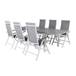 Matgrupp Venture Home Lova 160 Vit med 6 Aleyna Positionsstolar