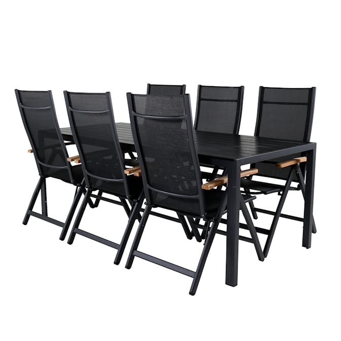 Matgrupp Utomhus Venture Home Bront med 6 Perla PositionsTrädgårdsstolar