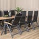 Matgrupp Venture Home Perla med 8 Perla Positionsstolar