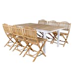 Matgrupp Venture Home Mendi med 6 Cane Stolar