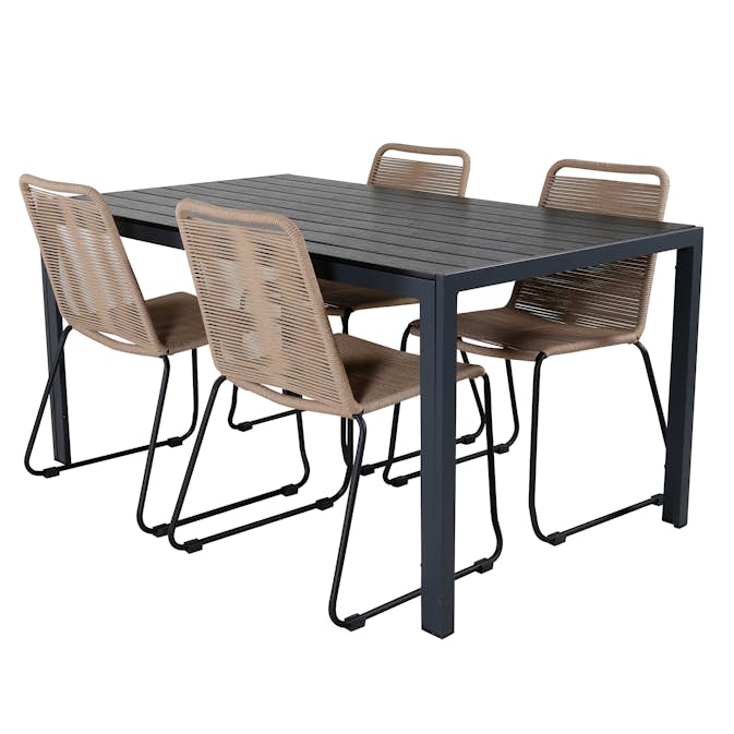 Matgrupp Venture Design Bundy med 4 Levi stolar