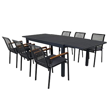 Matgrupp Venture Home Marbella med 6 Deni Stolar