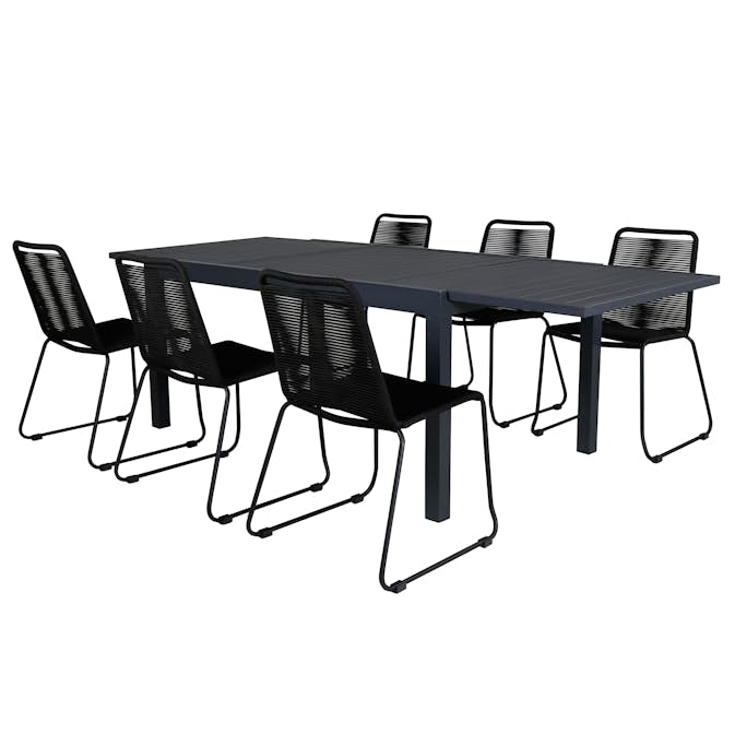 Matgrupp Venture Home Marbella med 6 Levi Stolar