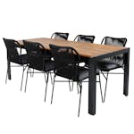 Matgrupp Utomhus Venture Home Bois med 6 Julle Trädgårdsstolar