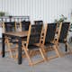 Matgrupp Venture Home Bois med 6 Lumi Stolar