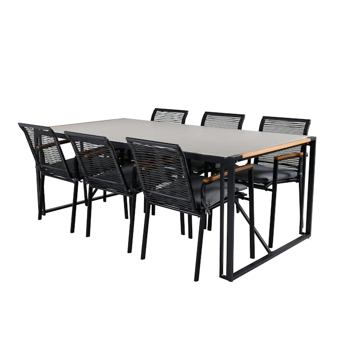 Matgrupp Utomhus Venture Home Texas med Deni Trädgårdsstolar