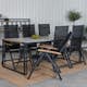 Matgrupp Utomhus Venture Home Texas med 6 Pave Trädgårdsstolar